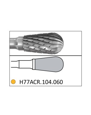 H77ACR.104.060 KOMET FRESA C. TUNGSTENO PERA PIEZA DE MANO ø 060 - 1uds