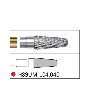 H89UM.104.040 KOMET FRESA C. TUNGSTENO CONICA REDONDEADA PIEZA DE MANO ø 040 - 1uds