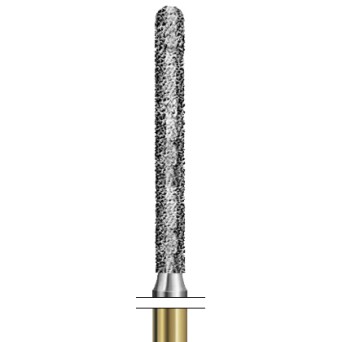 S6882L.314.014  KOMET FRESA DIAMANTE CILINDRICA REDONDEADA TURBINA ø 014 GRANO GRUESO S 5 ud.