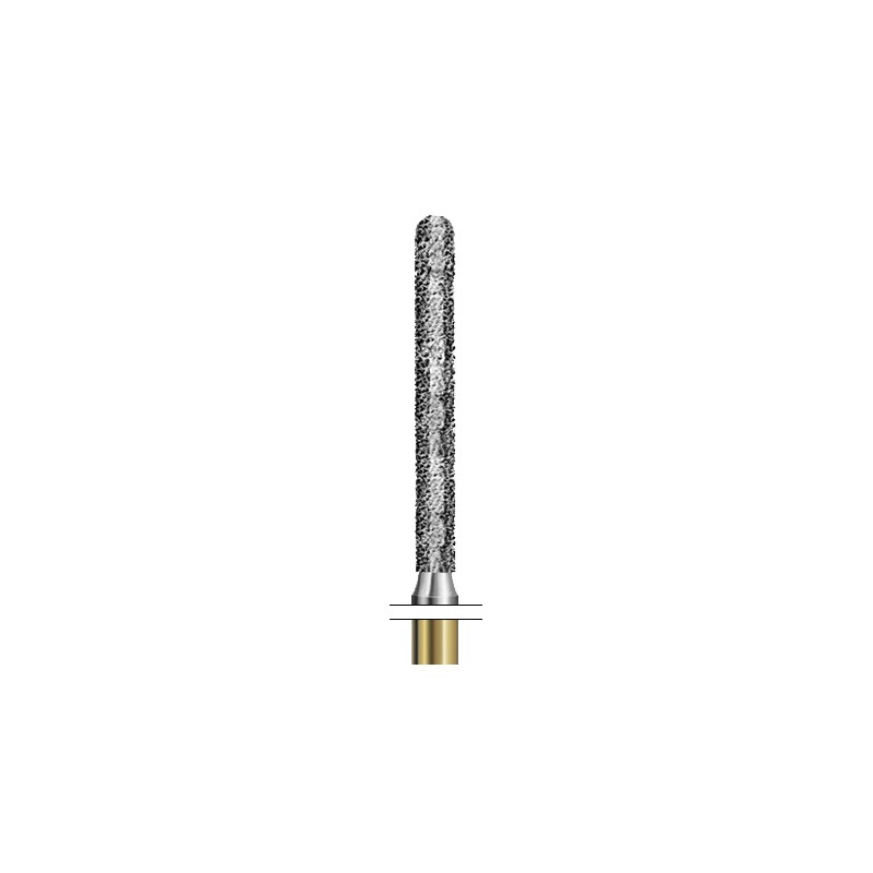 S6882L.314.014  KOMET FRESA DIAMANTE CILINDRICA REDONDEADA TURBINA ø 014 GRANO GRUESO S 5 ud.