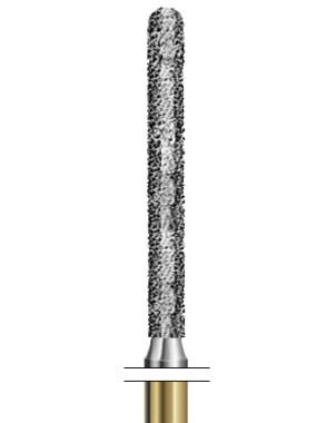 S6882L.314.014  KOMET FRESA DIAMANTE CILINDRICA REDONDEADA TURBINA ø 014 GRANO GRUESO S 5 ud.