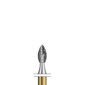 S6368.314.023  KOMET FRESA DIAMANTE BALON RUGBY TURBINA ø 023 GRANO GRUESO S 5 ud.
