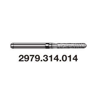 2979.314.012  KOMET FRESA DIAMANTE HUEVO TURBINA ø 012 GRANO EXTRA GRUESO 5 ud.