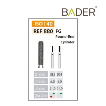 Fresas Diamante FG ISO 880-314-534-012 Verde Bader