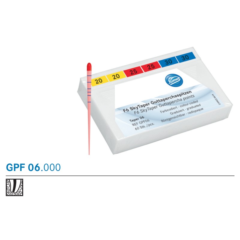 PUNTAS GUTAPERCHA KOMET GPF06.000.025.K0 100 ud