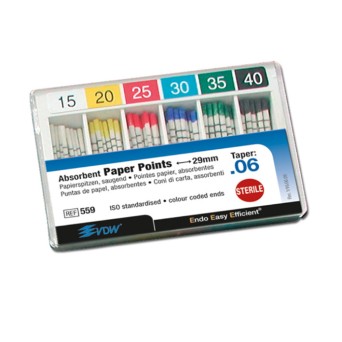 PUNTA PAPEL VDW esteril 29mm nº 45 180 ud