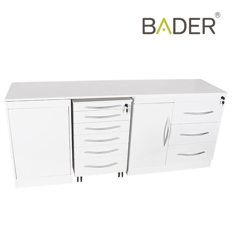 Conjunto Mobiliario Cuádruple con Push-On sin Lavabo Bader
