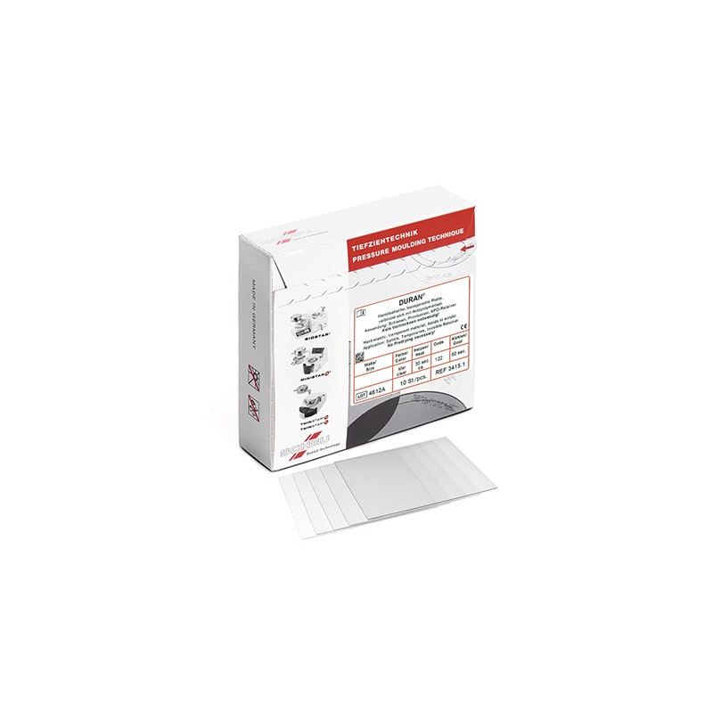 DURAN planchas transparentes 1.0x125 mm cuadradas 10 ud
