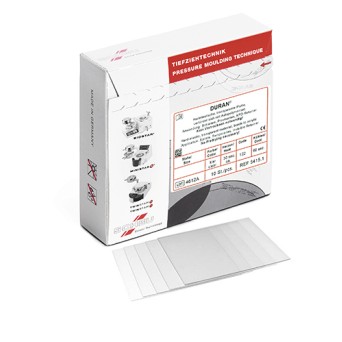 DURAN planchas transparentes 0.75x125 mm cuadradas 10 ud
