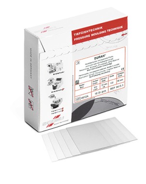 DURAN planchas transparentes 0.75x125 mm cuadradas 10 ud