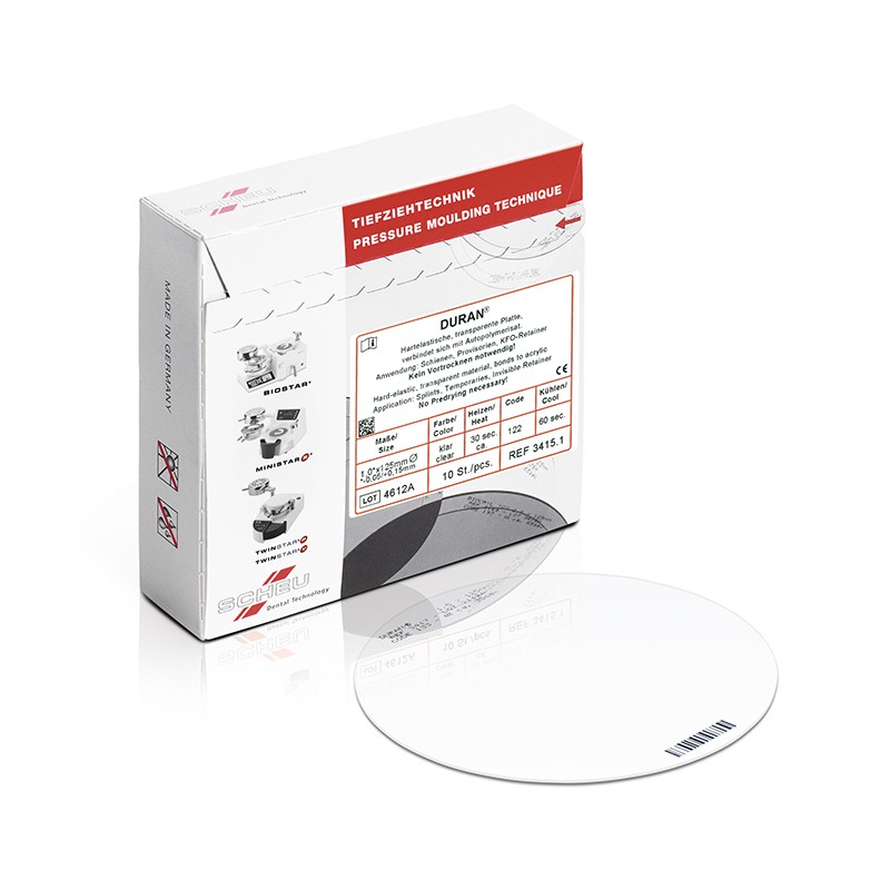 DURAN planchas transparentes  0,625x125 mm rd 10 ud
