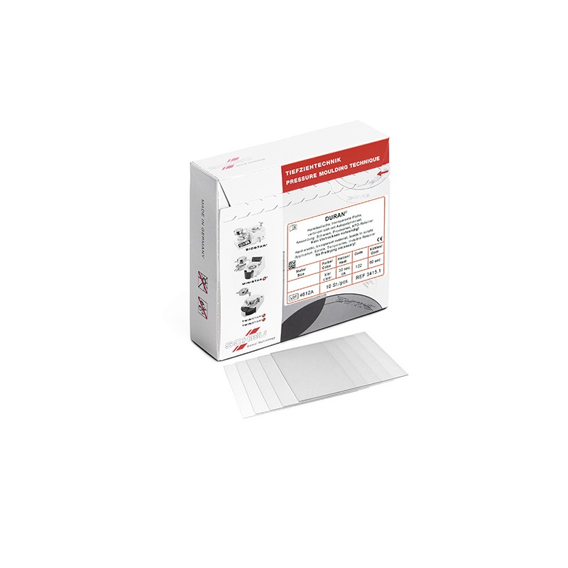 DURAN planchas transparentes 1.5x125 mm cuadradas 10 ud