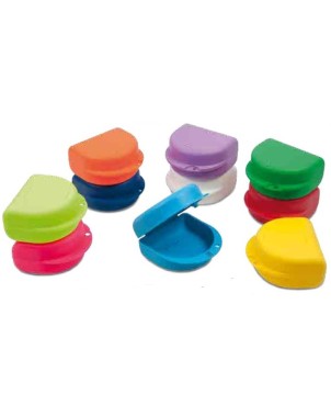 CAJA LARIDENT p/ortodoncia pequeña amarilla 25 ud