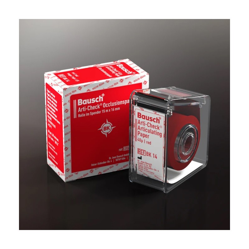 PAPEL ARTICULADO BAUSCH rollo 40 µ 15mx16 mm rojo