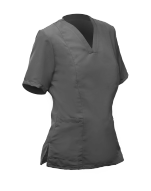 CASACA mujer antracita m/c cuello V bolsillo L