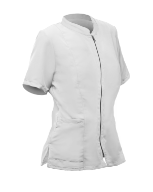 CASACA mujer blanca m/c cremallera bolsillo cuello L