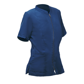 CASACA mujer azul m/c cremallera bolsillo cuello S