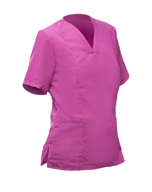 CASACA mujer fucsia m/c cuello pico bolsillos XS
