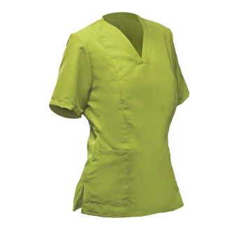 CASACA mujer verde lima m/c cuello V bolsillos XS