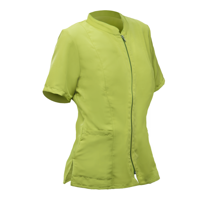 CASACA mujer verde lima m/c bolsillos cremallera M