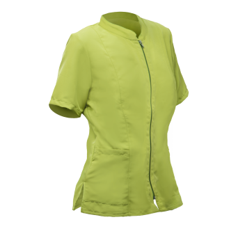 CASACA mujer verde lima m/c bolsillos cremallera L