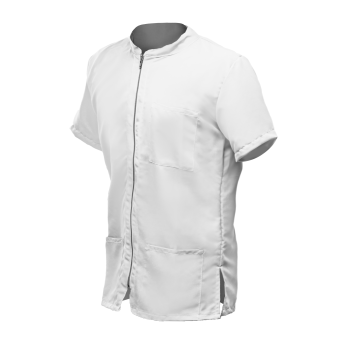 CASACA hombre blanca m/c bolsillos cremallera S