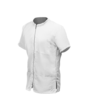 CASACA hombre blanca m/c bolsillos cremallera S