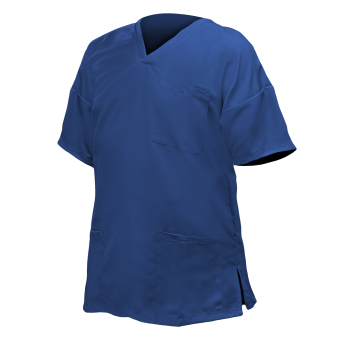 CASACA hombre azul. m/c cuello V bolsillos L