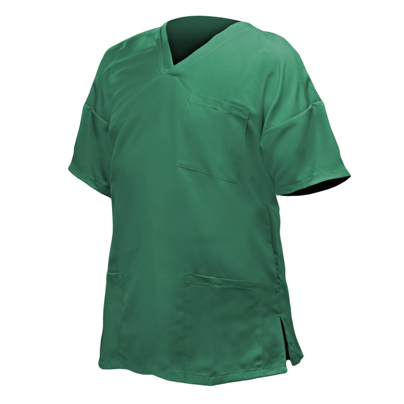 CASACA hombre verde oscuro m/c cuello V bolsillos L