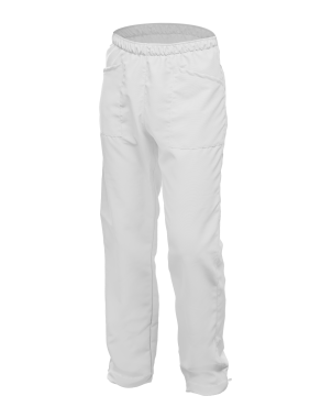 PANTALON unisex blanco bolsillos elastico XS