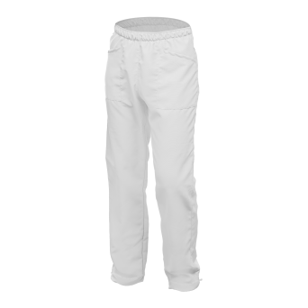PANTALON unisex blanco bolsillos elastico XL