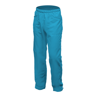 PANTALON unisex turquesa bolsillos elastico XS