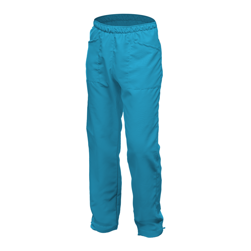 PANTALON unisex turquesa bolsillos elastico XXL