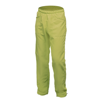 PANTALON unisex verde lima bolsillos elastico S