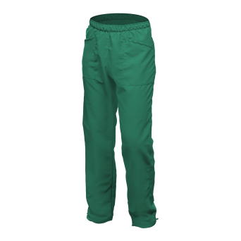 PANTALON unisex verde oscuro bolsillos elastico S
