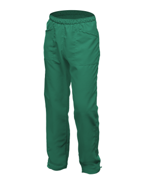 PANTALON unisex verde oscuro bolsillos elastico XXL
