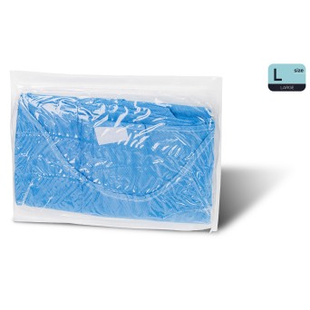 BATA PROTECTORA PRODONTO microfibra azul claro no esteril c/puño L 10 ud