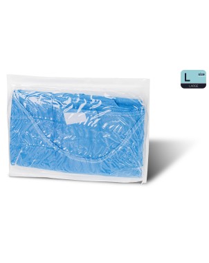 BATA PROTECTORA PRODONTO microfibra azul claro no esteril c/puño L 10 ud
