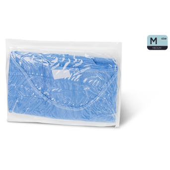 BATA PROTECTORA PRODONTO microfibra azul claro no esteril c/puño M 10 ud