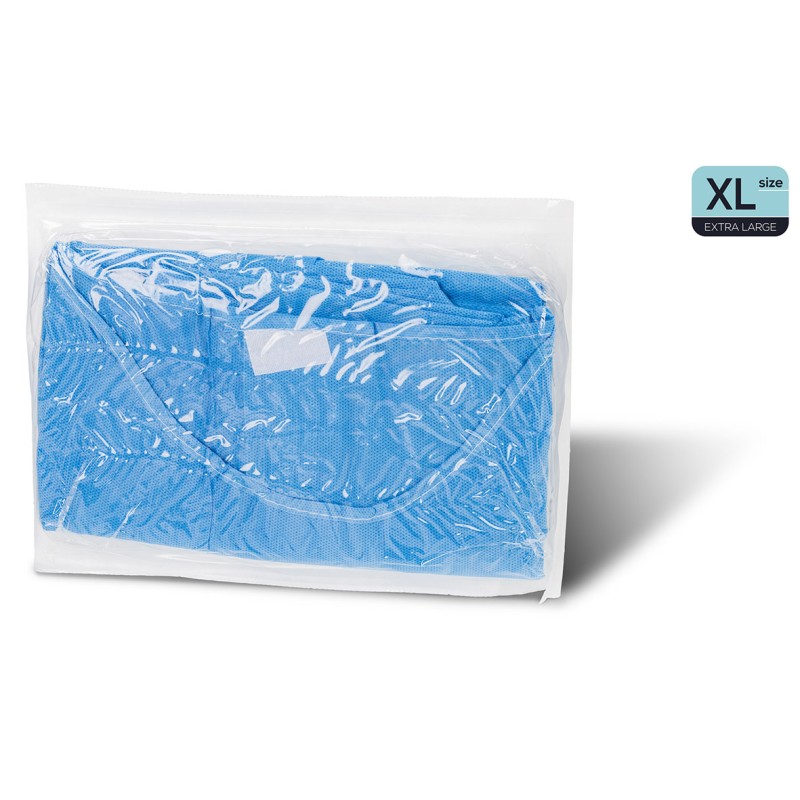 BATA PROTECTORA PRODONTO microfibra azul claro no esteril c/puño XL 10 ud