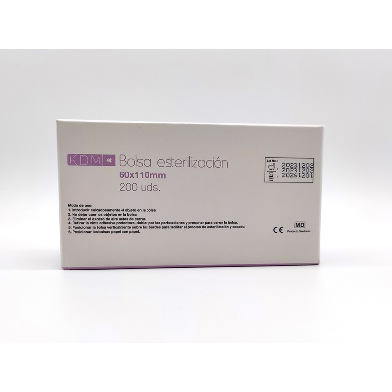 BOLSAS ESTERILIZAR KDM 6x11 cm 200 ud
