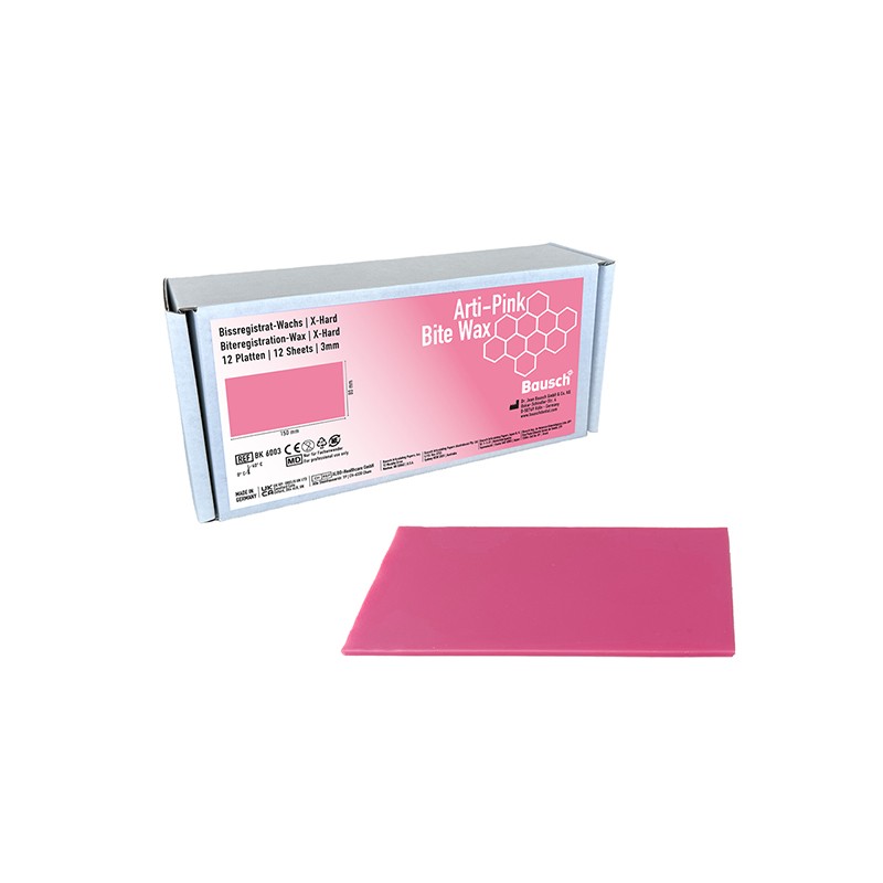 ARTI-PINK BAUSCH cera de mordida rectangular 80 x 150mm 12 u