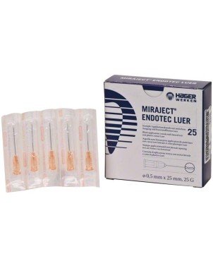 AGUJAS MIRAJECT ENDOTEC 25g LUER 0.5x25 25u