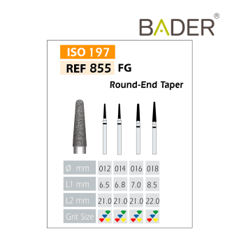 Fresas Diamante FG ISO 855-314-534-018 Verde Bader