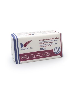 GASAS 5x5cm. NO ESTERIL 40g/m2 100u.