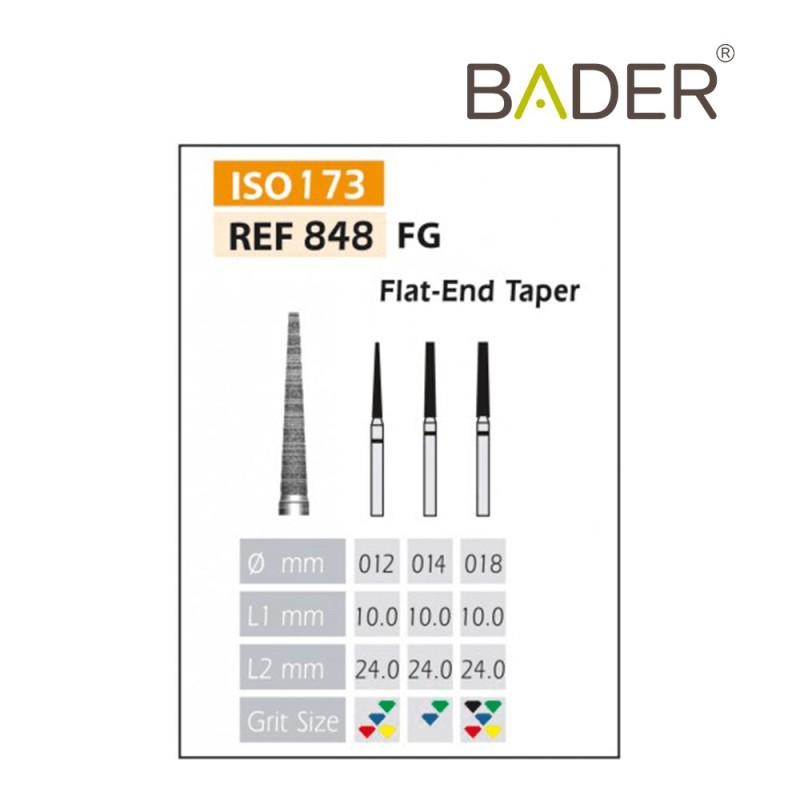 Fresas Diamante FG ISO 848-314-514-012 Rojo Bader
