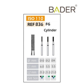 Fresas Diamante FG ISO 836-314-534-014 Verde Bader