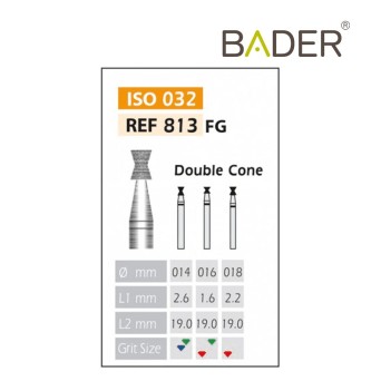 Fresas Diamante FG ISO 813-314-514-016 Rojo Bader