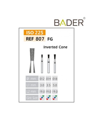 Fresas Diamante FG ISO 807-314-514-018 Rojo Bader