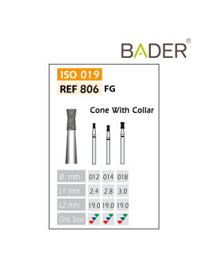 Fresas Diamante FG ISO 806-314-514-014 Rojo Bader